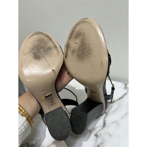 Gucci Leather Sandals in Black - Size 38 - Picture 7 of 10
